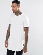 Sixth June T-shirt With Curved Hem - White