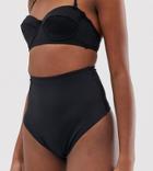 Asos Design Tall Recycled Mix And Match High Waist Bikini Bottom In Black