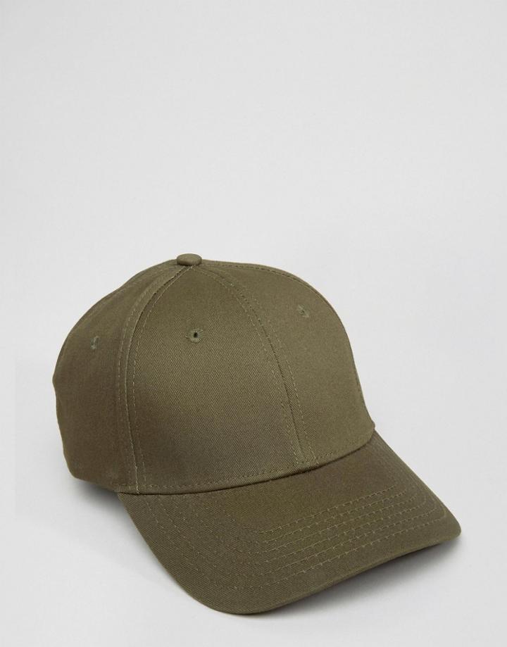 Selected Homme Jakob Cap In Khaki - Green