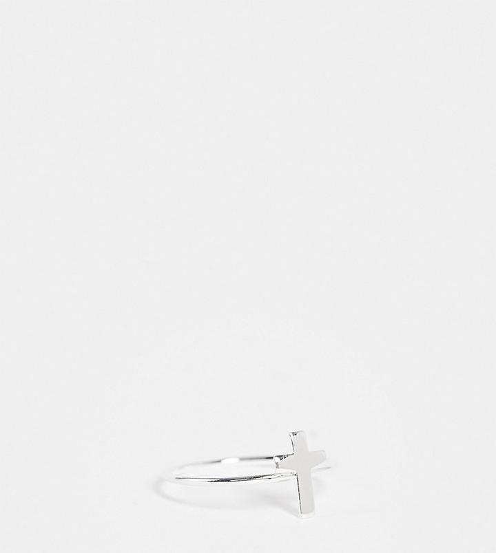Kingsley Ryan Cross Ring In Sterling Silver