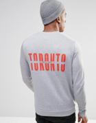 Asos Sweatshirt With Toronto Print - Gray Marl