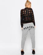 Adolescent Clothing Joggers With Peachy Print - Gray