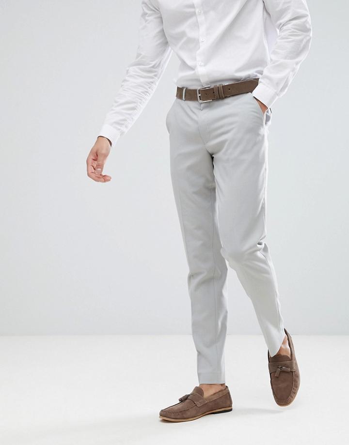 Asos Design Skinny Suit Pants In Ice Gray - Gray