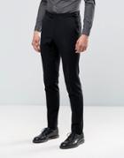 Hart Hollywood By Nick Hart Skinny Smart Pants In Waffle - Black