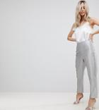 Asos Petite Tailored Slim Pants - Silver
