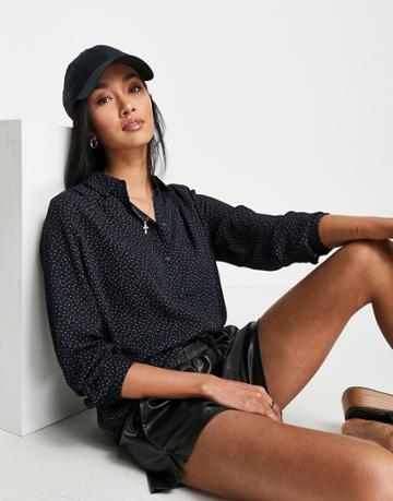 Selected Signa Blouse In Navy