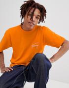 Tommy Jeans Signature Capsule Logo Front And Back Print T-shirt Relaxed Fit In Orange - Orange