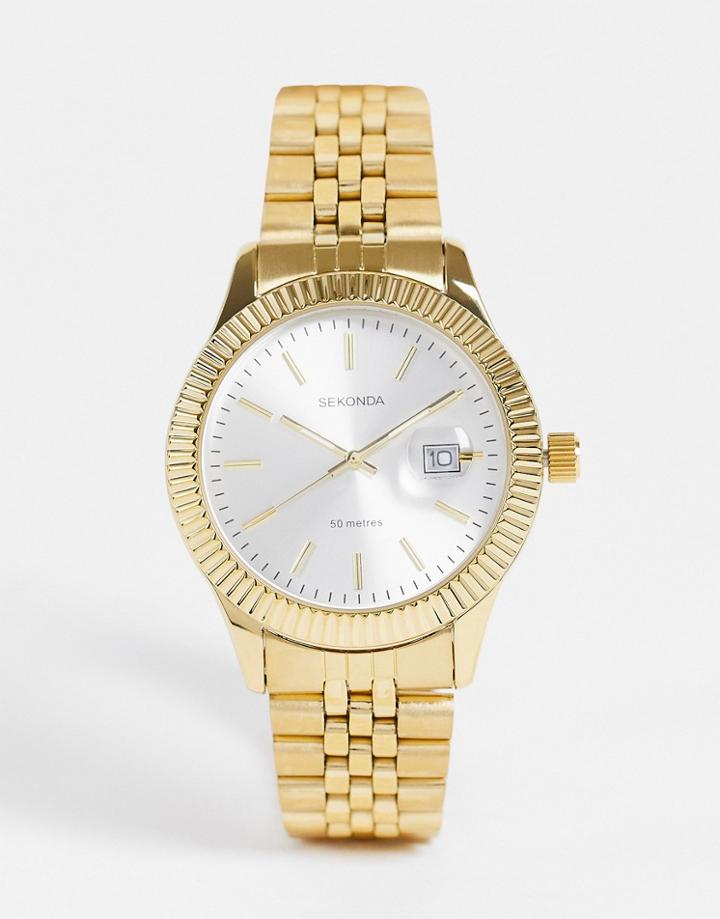 Sekonda Bracelet Watch With Silver Face In Gold