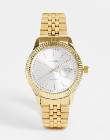 Sekonda Bracelet Watch With Silver Face In Gold