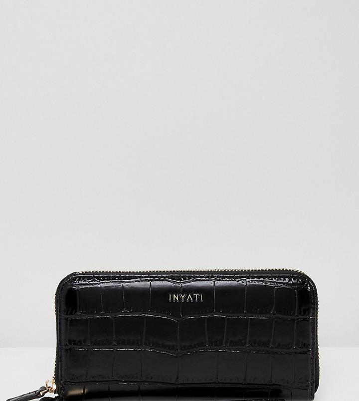 Inyati Izzy Moc Croc Purse - Black