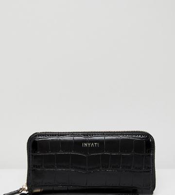 Inyati Izzy Moc Croc Purse - Black