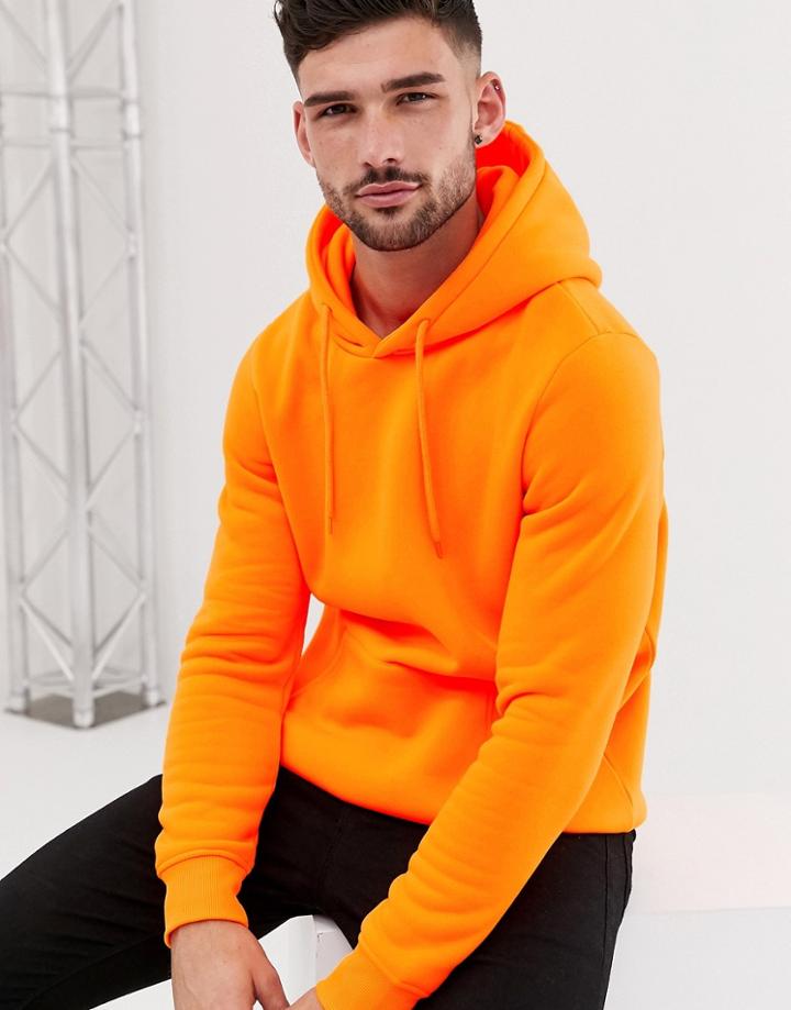 Brave Soul Overhead Hoodie In Orange