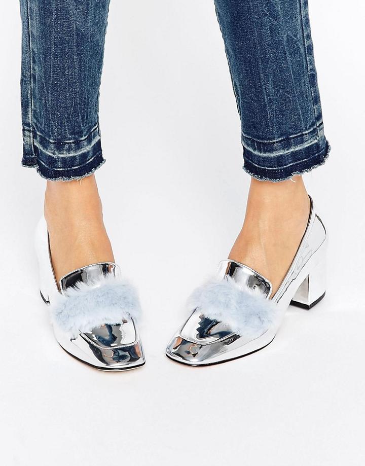 Asos Stay Cool Loafers - Silver