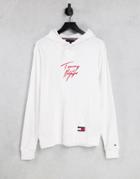 Tommy Hilfiger Lounge Hoodie With Script Logo In White