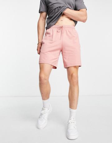 Puma Classics 8 Inch Logo Shorts In Dusty Pink