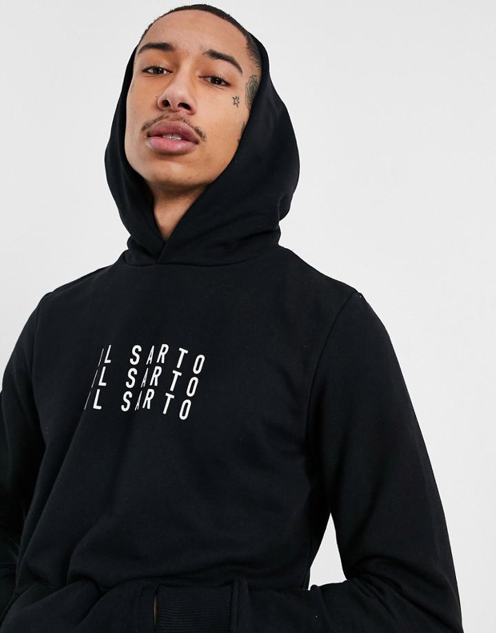 Il Sarto Triple Logo Oth Hoodie In Black