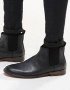 New Look Leather Chelsea Boots In Black - Black
