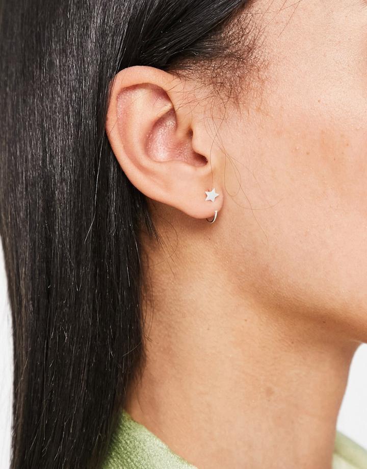 Kingsley Ryan Sterling Silver Star Ear Wrap Earrings