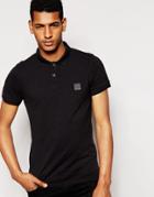 Boss Orange Polo Shirt With Logo In Slim Fit - Black