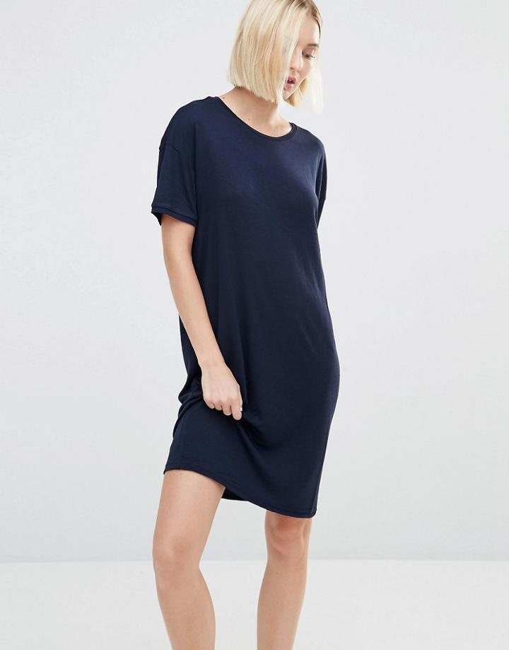 Selected Elva T-shirt Dress - Navy