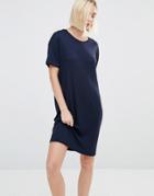 Selected Elva T-shirt Dress - Navy