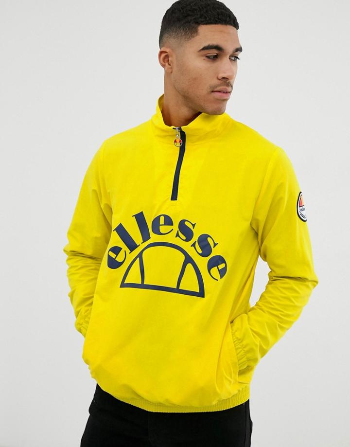 Ellesse Junio Overhead Windbreaker With Large Logo In Yellow