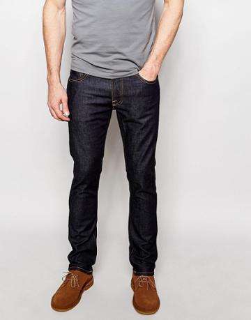 Nudie Jeans Slim Tapered Tape Ted In 16 Dip Wash - Org 16 Dips Dry