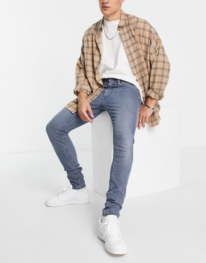 Levi's Skinny Tapered Fit Jeans In Light Blue Wash-blues
