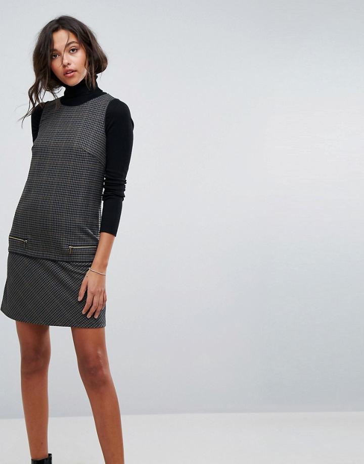 Esprit Dog Tooth Check Print Dress - Multi
