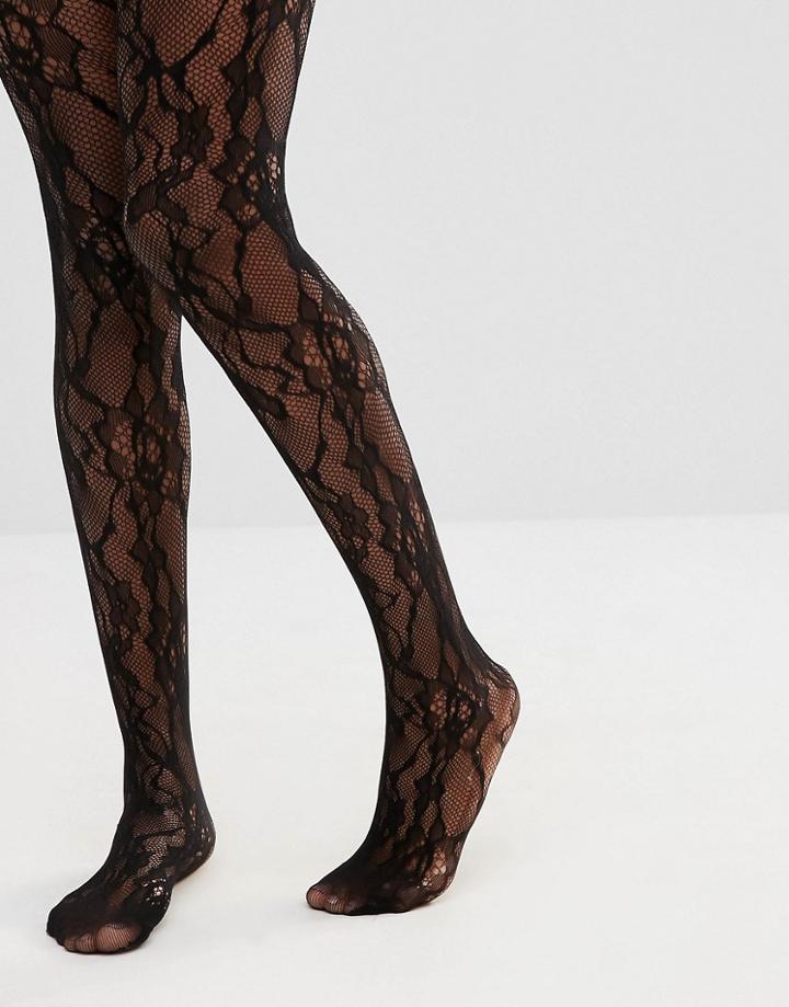 Asos Lace & Net Tights - Black
