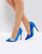 Asos Princess Jewelled High Heels - Blue