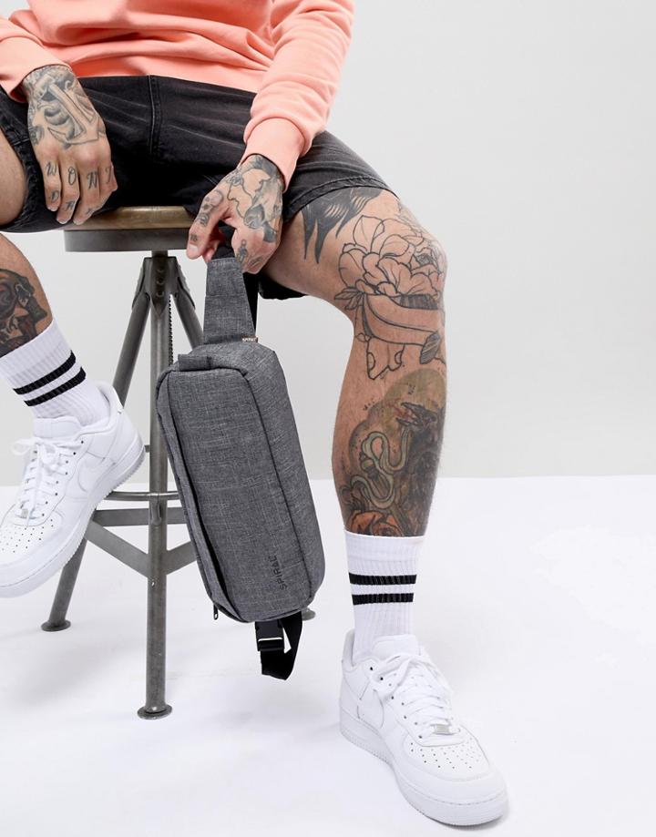 Spiral Crossbody Fanny Pack In Gray - Gray