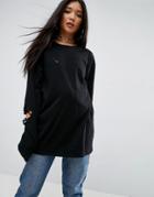 Asos Top With Long Sleeves And Distressing - Black