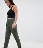 Asos Design Petite Ultimate Jersey Peg Pants - Green