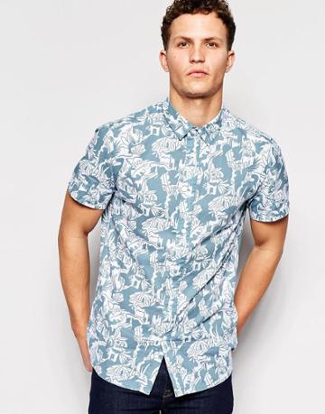 Afends Doodles Short Sleeve Shirt - Blue