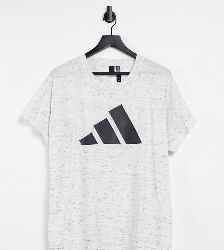 Adidas Training Plus T-shirt In Gray-grey