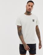 Siksilk Oversized T-shirt In White With Logo - White