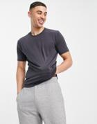 Ck One Crew T-shirt In Dark Gray-grey