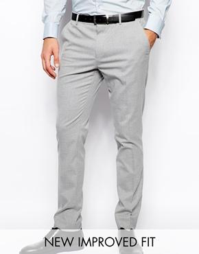 Asos Skinny Fit Suit Pants In Gray - Gray