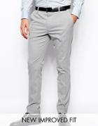 Asos Skinny Fit Suit Pants In Gray - Gray