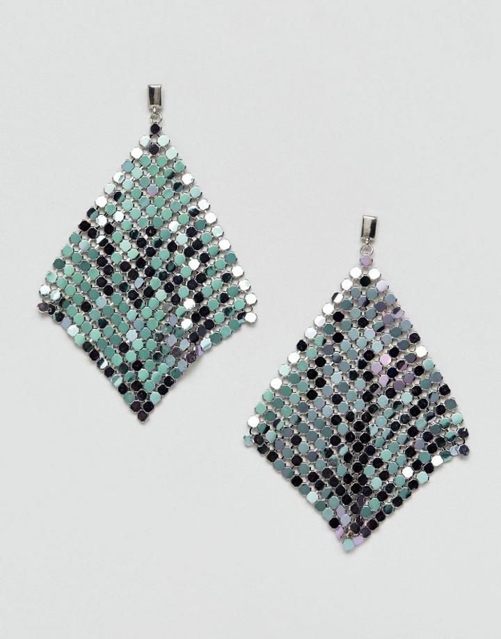 Asos Statement Chainmail Earrings - Multi