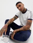 Fred Perry Sports Authentic Taped Ringer T-shirt In White - White