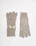 Oasis Bow Gloves - Gray