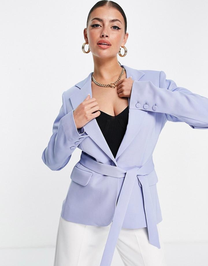 & Other Stories Fitted Blazer In Light Blue - Part Of A Set-blues