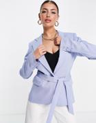 & Other Stories Fitted Blazer In Light Blue - Part Of A Set-blues