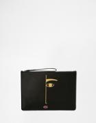 Lulu Guinness Rachel Face Clutch Bag - Black