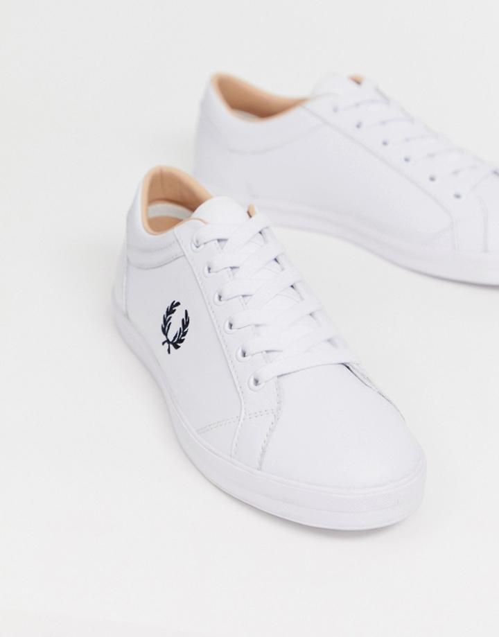 Fred Perry Baseline Leather Sneakers In White