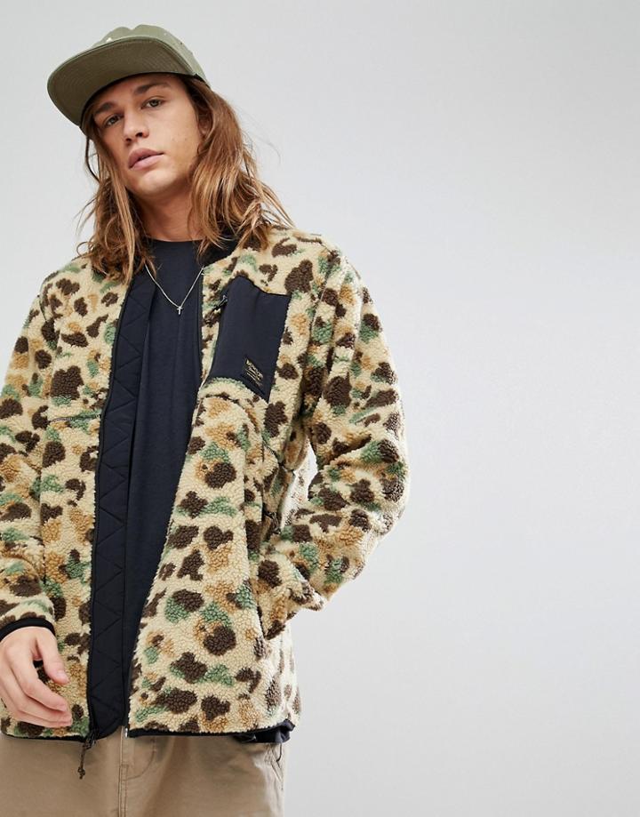 Burton Snowboards Grove Fleece Jacket In Duck Camo Print - Multi