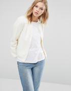 Only Alexa Long Sleeve Bomber - White