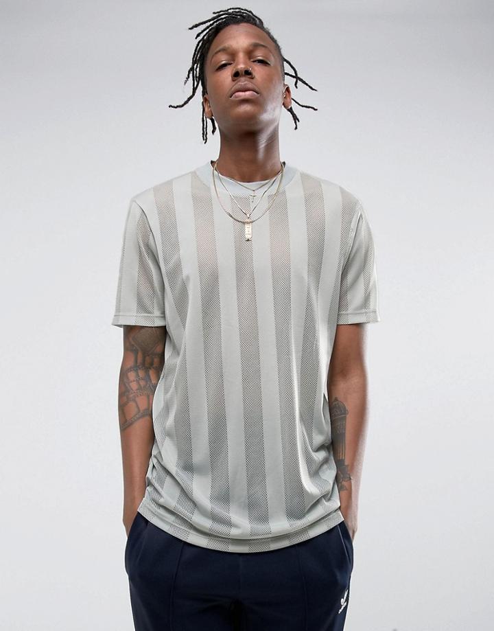 Asos Longline Mesh T-shirt In Mint - Green